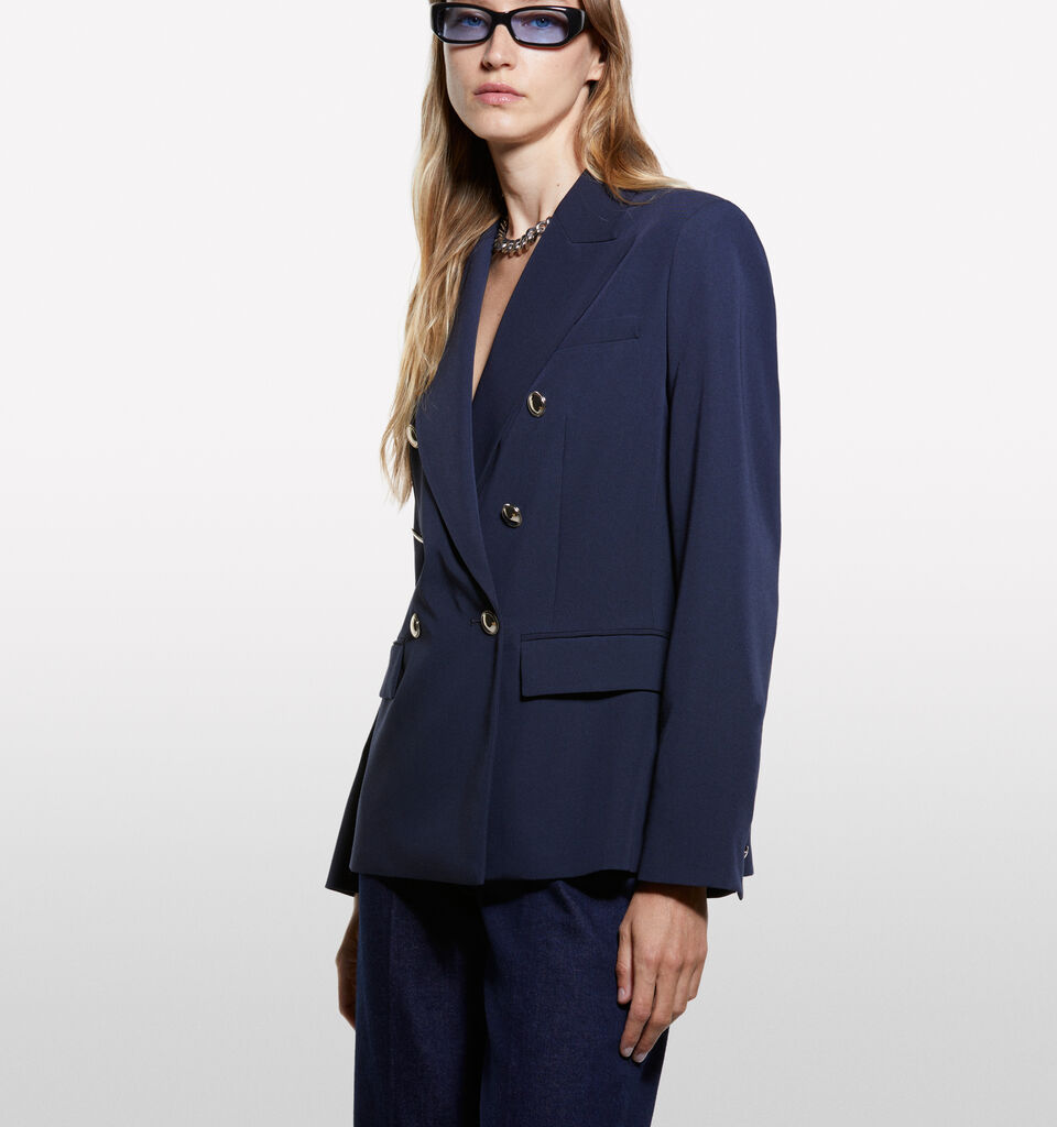 Dunkelblauer Blazer mit goldenen Knöpfen - blazer für damen - Dunkelblau | Sisley image number 3